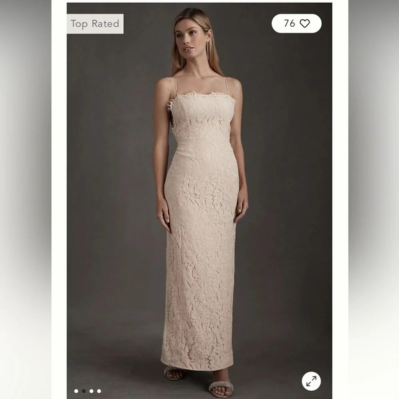 Fame and Partners Dresses & Skirts - NWT BHLDN Fame and Partners Rain Column Dress Champagne Size 4 Wedding Bridal